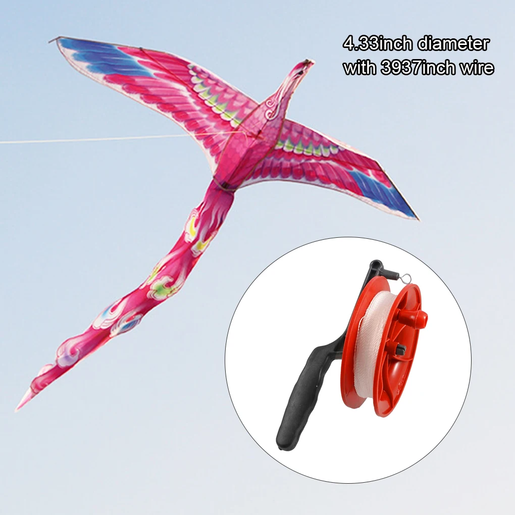 

100M Flying Kite Line Plastic Winder Exquisite Round-shape Handheld String Board Outdoor Wear-resistant Nylon Axis