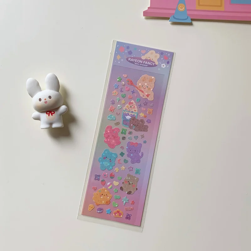 6Pcs/Pack Cartoon Fantasy Wonderful House Series Decorative Stickers Cartoon Sticker DIY Cute Kpop Korean Stationery Supplies
