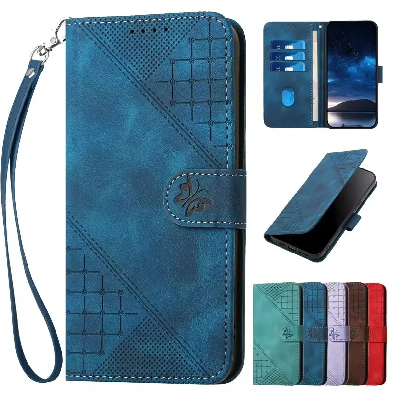 Floral Leather Wallet Flip Cover Phone Case with Card Slots