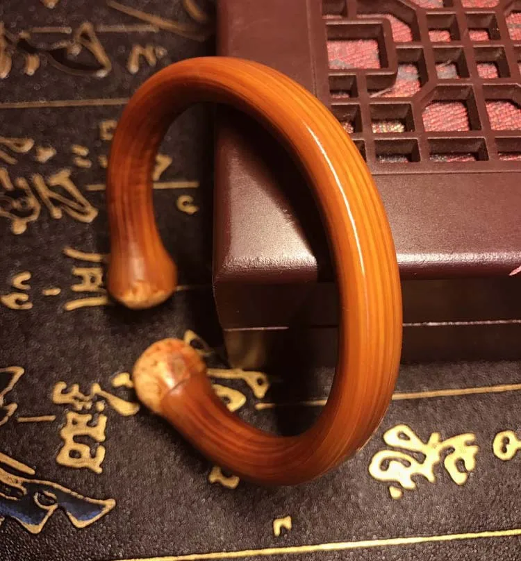 Fashion Unisex Men Women's Couple's Rattan Bangle Bracelet Wood 2