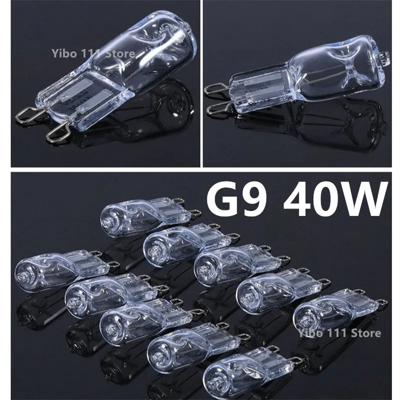 1/5/10PCS G9 18W 20W 25W 40W 60W 230V 에코 할로겐 전구 캡슐 LED 램프 전구 삽입 비즈 크리스탈 램프 할로겐 전구