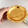 4" 6" Golden Silver Relief Tray Luxury Fruit Snack Cake Plate For Party Decorative Tea Cup Holder Desktop Jewelry Storage Tray 3