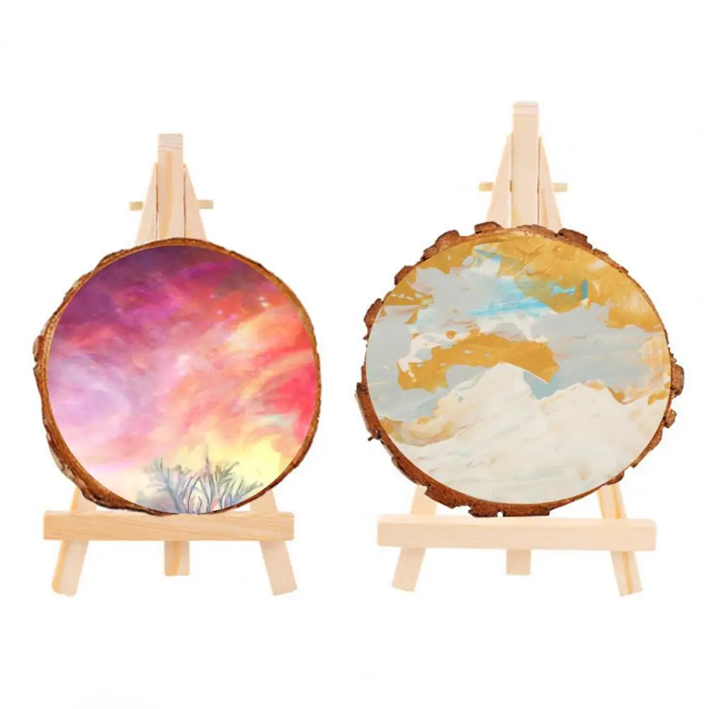 10Pcs Adjustable Wood Easels Reusable Easy to Paint Secure Inclination Painting Easel with Adjustable Screw Pine Wood Easel