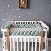 1-4 M bébé lit protecteur infantile berceau oreiller coussin tresse noeud pare-chocs berceau pare-chocs chambre décor Tresse Tour De Lit Bebe 1