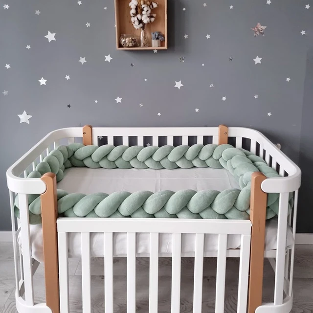 1-4 M bébé lit protecteur infantile berceau oreiller coussin tresse noeud pare-chocs berceau pare-chocs chambre décor Tresse Tour De Lit Bebe 1