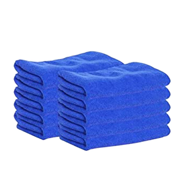 

10 Pieces of Ultra-Fine Fiber Square Absorb Water Without Lint Use Car Wash Daily Cleaning Absorbent
