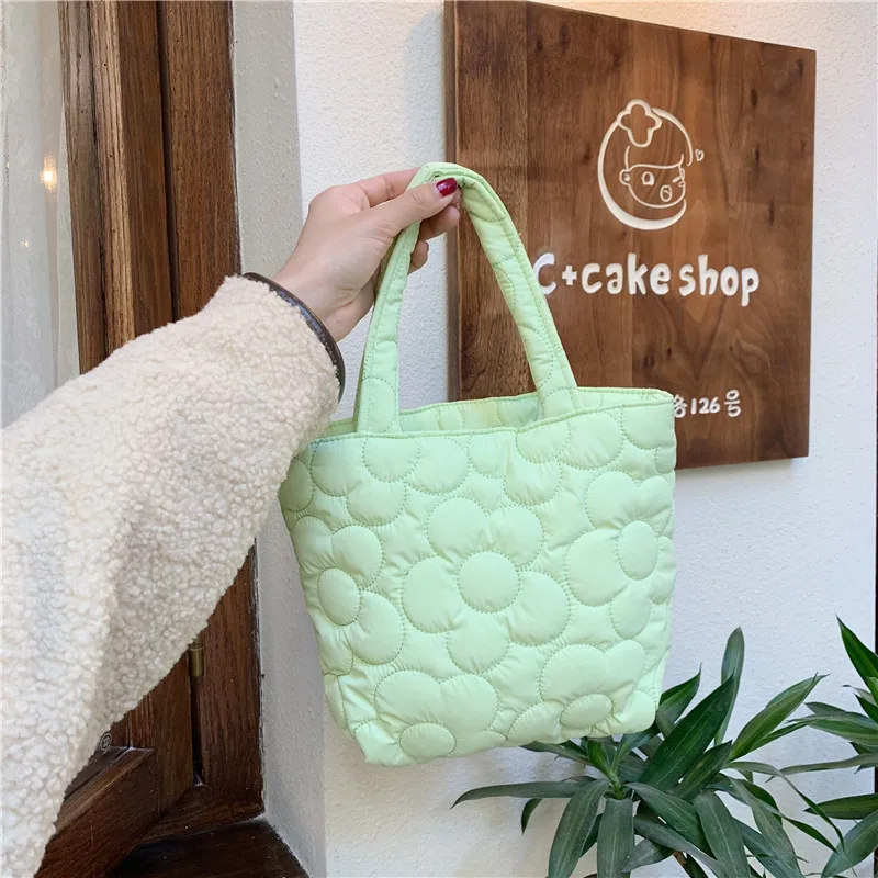 Lovly Flower-bolsos pequeños acolchados para mujer, bolso de