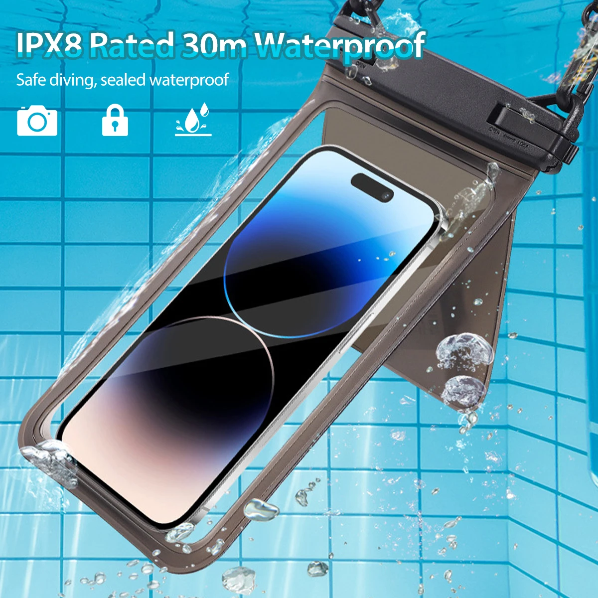 Waterproof Double Bag Phone Pouch with Lanyard - Ultimate Beach and Swimming Essentials