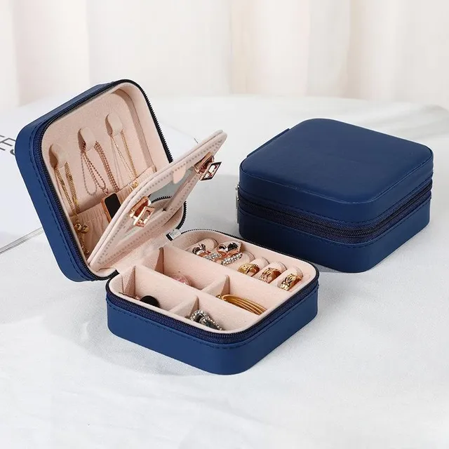 Joybos Portable Travel Jewelry Organizer Case with Mirror Plastic Leather  Large Space Jewelry Storage Box Holder Gift Box - AliExpress