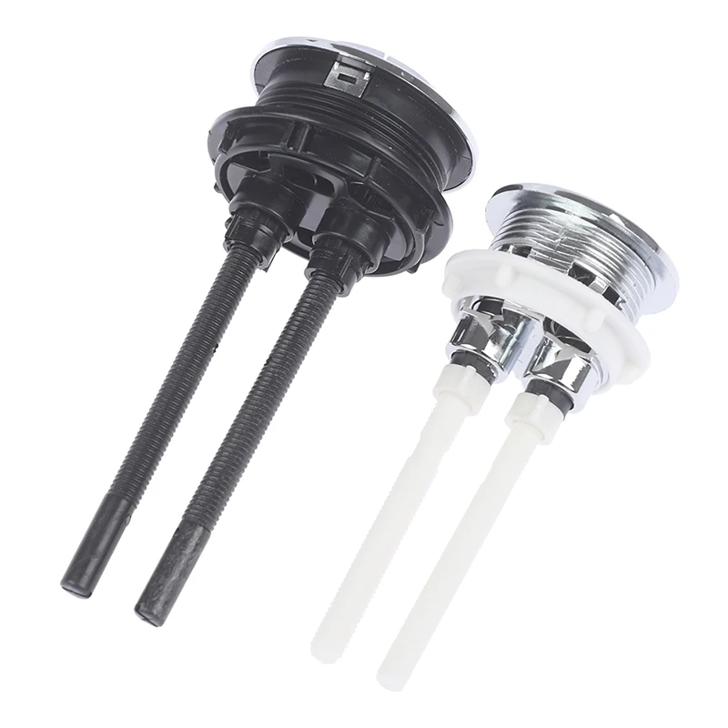 Dual Flush Toilet Water Tank Button 1pc Round Square Toilet Valve Rods Push Button Water Saving For Cistern Bathroom
