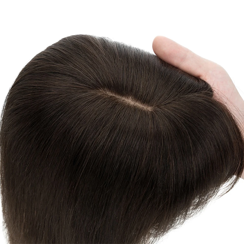 12x13CM Hair Toppers Real Human Hair Toppers For Women Middle Part With Bangs Clip in Hairpiece human hair extensions