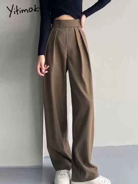Yitimoky Wide Leg Pants Women Korean Fashion 2022 Casual Loose