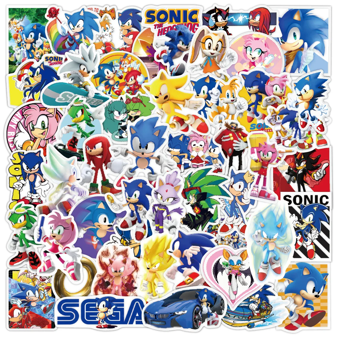 thumbnail image 1 of Pegatinas de dibujos animados liuwei Sonic intercambiables para botellas de agua, 1 of 5