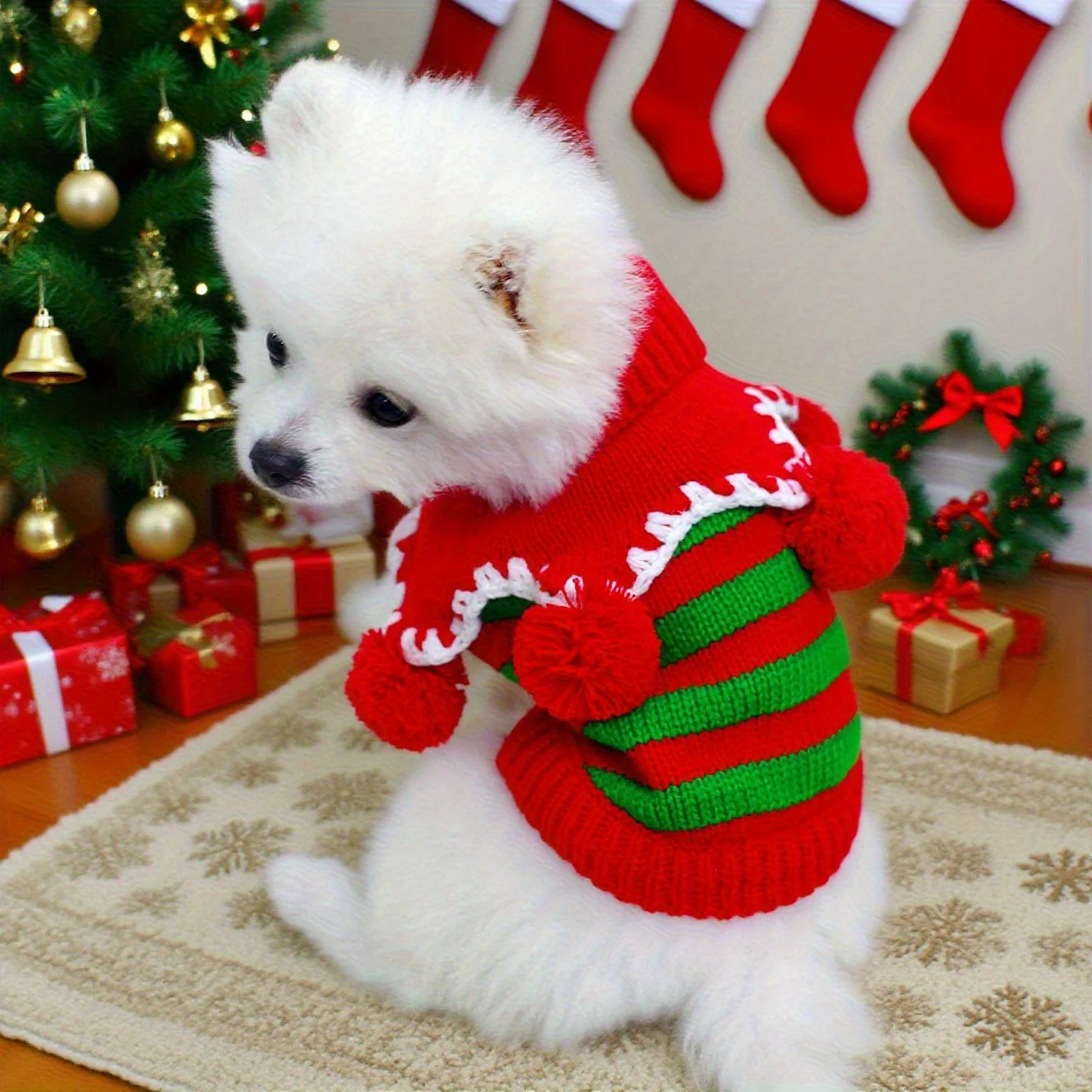Colorful Christmas Pet Sweater 1
