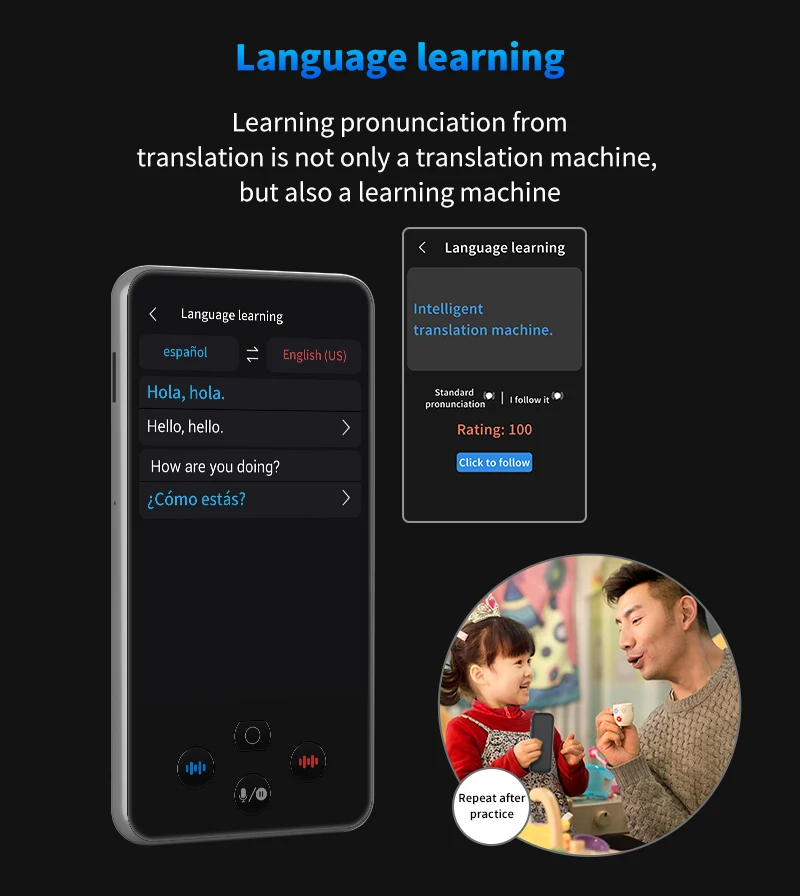 S85 Pro Portable Translator Device 138 Real-time Languages Online