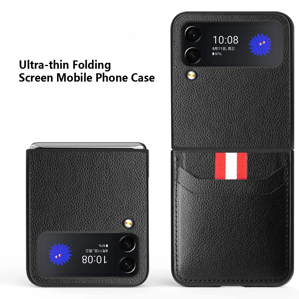 Leather Case for Samsung Galaxy Z Flip - Premium Folding Phone Cover