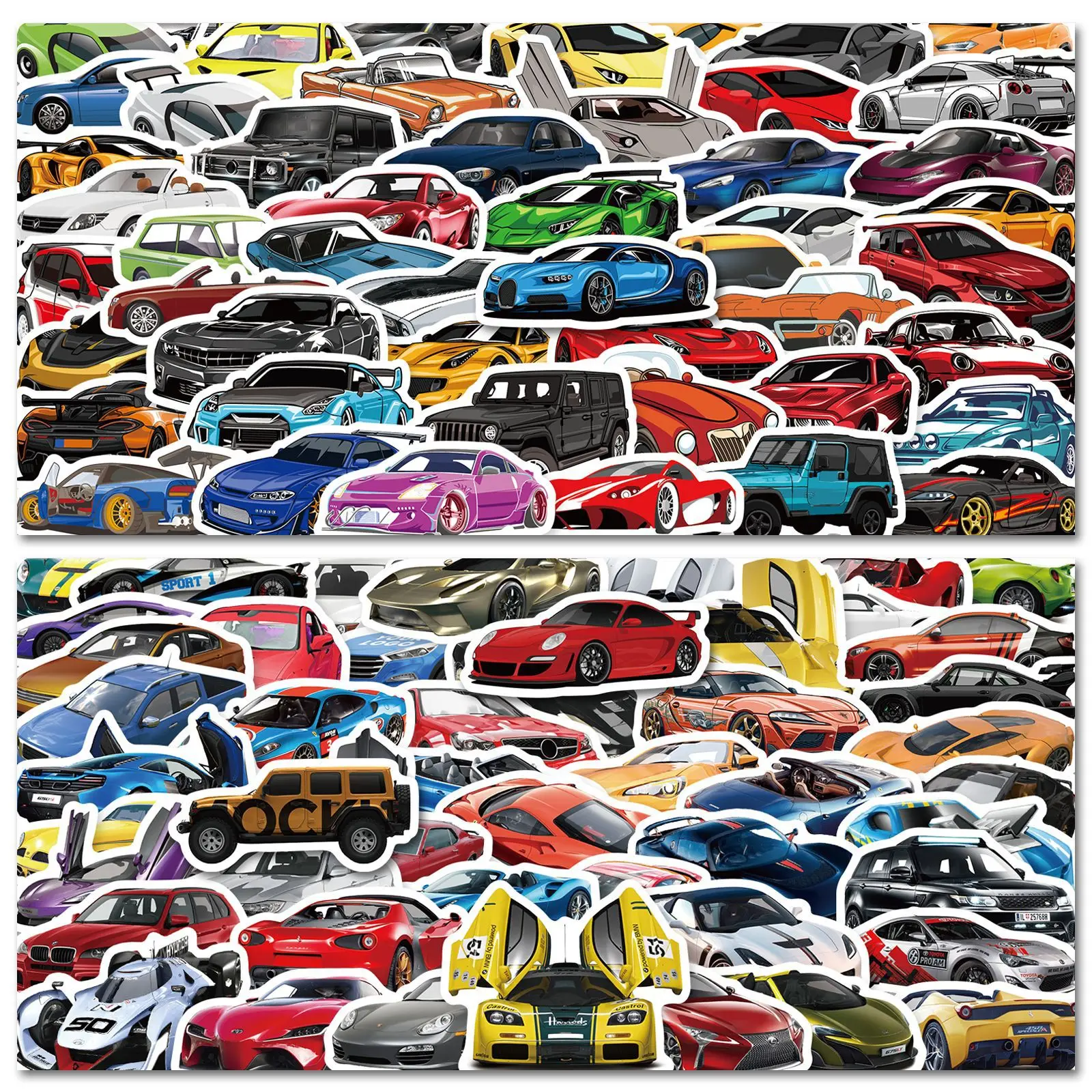 50 Supercar Racing Graffiti Stickers Modified Car JDM Sports Car Racing Car  Racing Cartoon Stickers Sticker Pack LEIZI| | - AliExpress