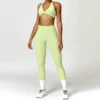 Women Seamless Yoga Set 2PCS Gym Workout Clothes for Female Push Up Bra High Waist Leggings Sexy Fitness Sportswear Sports Suits 3