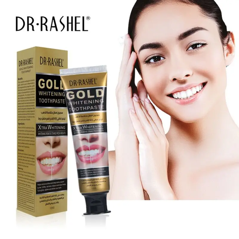 DR·RASHEL 120g Gold Teeth Whitening Toothpaste Brightening Mint Cool