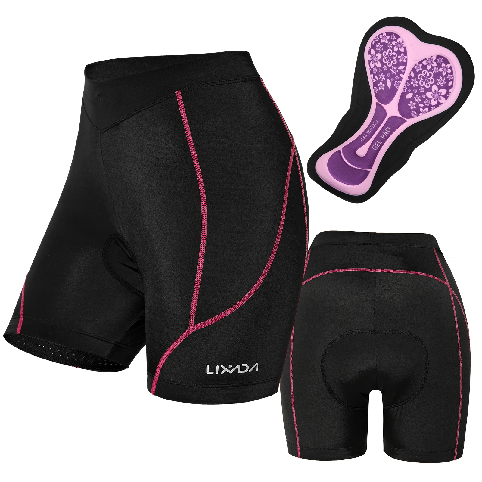 Lixada Women's Breathable Shockproof Cycling Shorts with 3D Gel Padding