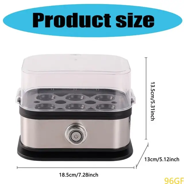 Space Saving Eggs Boiler 200W Automatic Cooker 6 Eggs Capacity Electric Steamer Multi Functional Kitchen Appliance 6