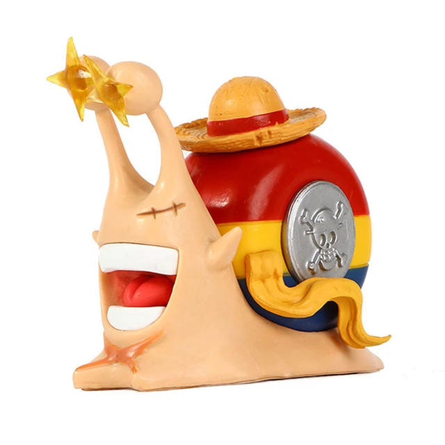 8cm Anime One Piece Figure Den Den Mushi Manga Statue Decor Pvc Action  Figurine Collection Model Toys Children Birthday Gift