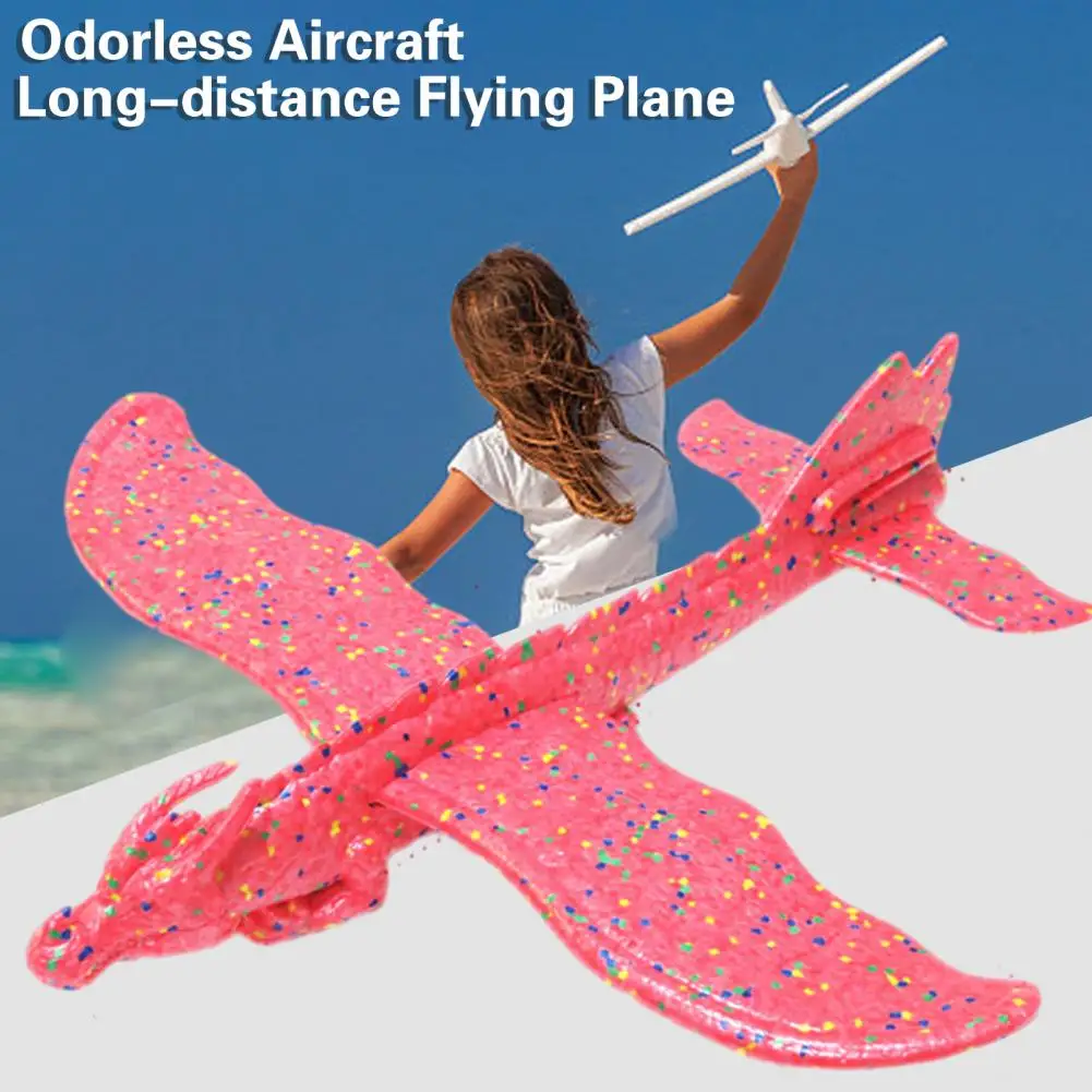 Hand Throw Plane Durable Epp Foam Dinosaur Plane Farther Flight Higher Stability Outdoor Aviation Model Toy for Endless Fun