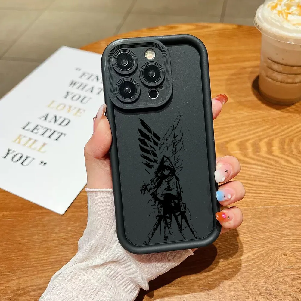 Attack on Titan Anime Black Premium Soft Phone Case