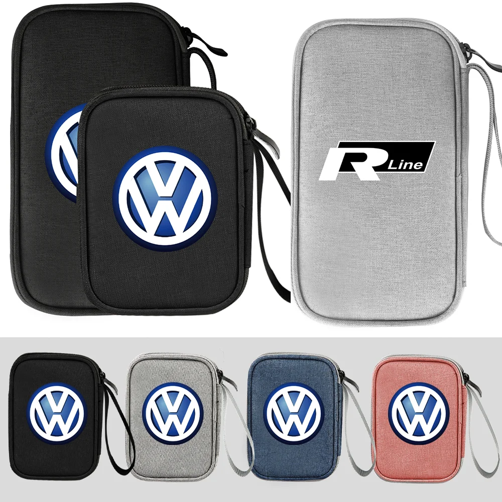 1 Pz Per Vw Volkswagen Rline Jetta Golf Beetle Cc Eos Gti Polo 6R Touran Car Digital Supplies Storage Bag Usb Cable Storage Box