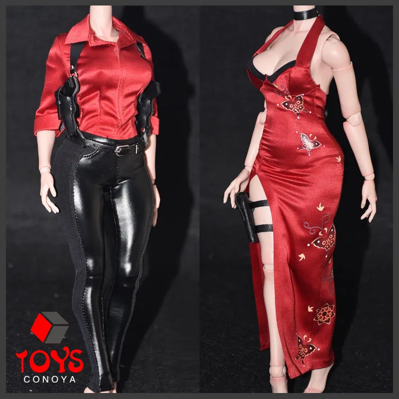 

Индивидуальный масштаб 1/6 Ada Wong платье рубашка кожаные брюки кобура одежда модель подходит для 12 дюймов TBL S07 Worldbox AT202 экшн-фигурки тела