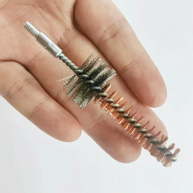 Phosphor Bristle Bronze Bore Brush Gun Cleaning Chamber Kit 3.5Inch Length for AR15 .223 7.62mm 5.56mm Hunting