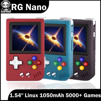 Anbernic RG Nano 1.54 인치 IPS 리눅스 시스템, 휴대용 비디오 게임 콘솔, 레트로 미니 휴대용 게임 플레이어, 5000 개 이상의 게임, 1050mAh