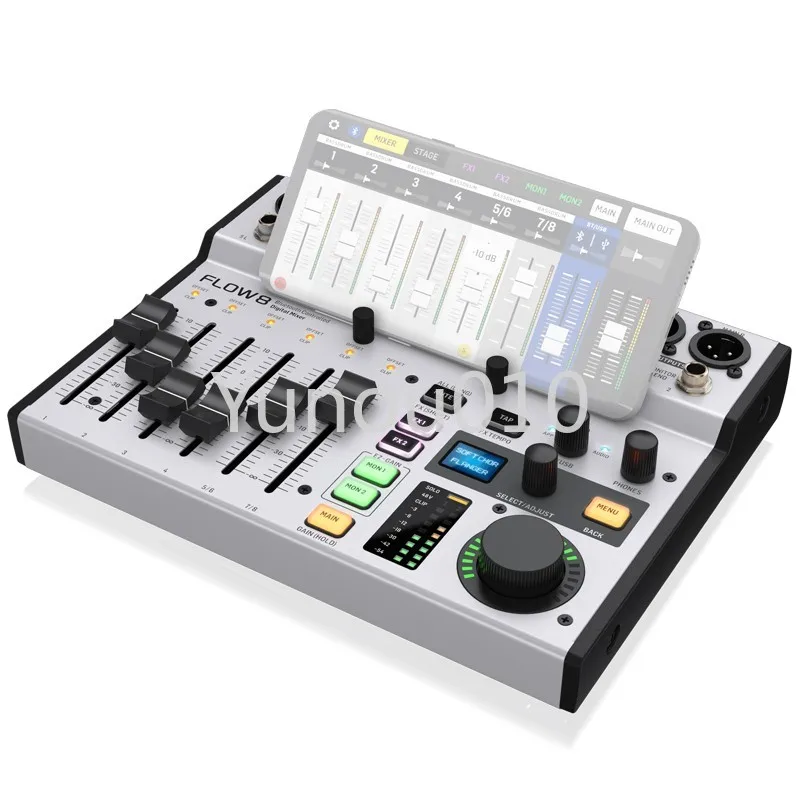 

Flow8 8-Input Digital Mixer With Bluetooth Audio and App Control Built-in 10 x 2 Channel USB Computer Audio Interface