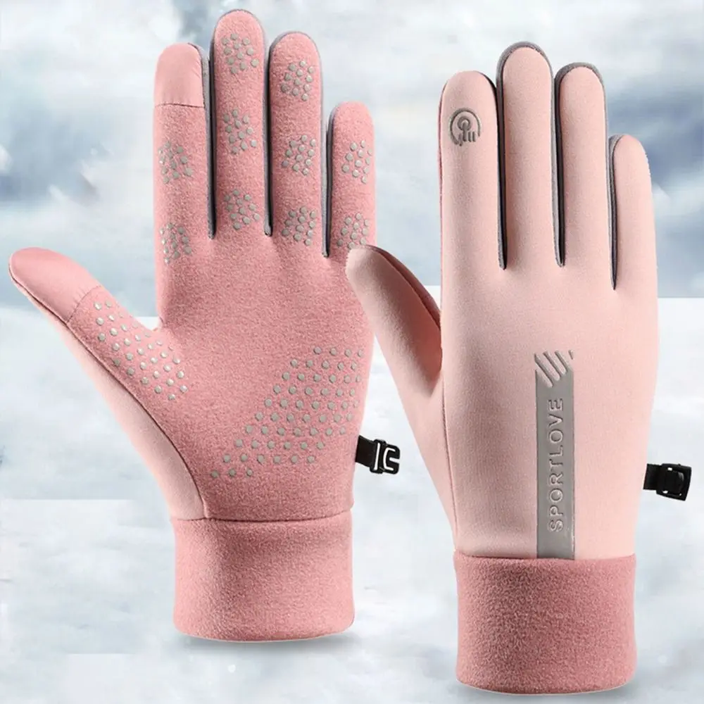 

Winter Warm Windproof Touch Screen Gloves Bow Mitten Protective Mittens Anti-skid Mittens Cycling Gloves Full Finger Gloves