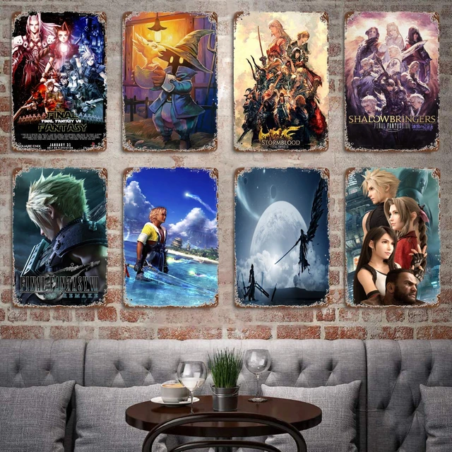 Final fantasia táticas o coração deitado cartaz do vintage estanho metal  sinal placa decorativa para pub bar homem caverna clube decoração de parede  - AliExpress