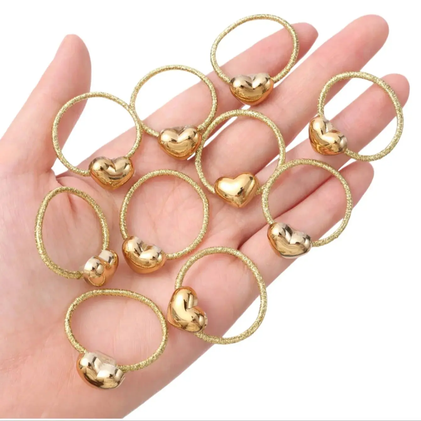 10er-Pack Niedliche Prinzessinnen-Haargummis für Babymädchen, mit Goldglitter, Einfache Mini-Größe, Geeignet für Dünnes Haar – Detail 6