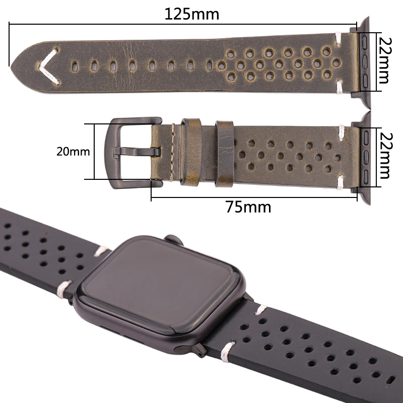 Elegant Genuine Leather Watch Strap - Premium Watchband