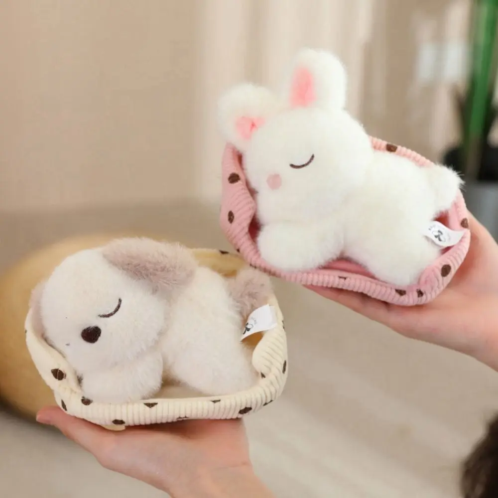 PP Cotton Sleep Animal Plush Toys Appease Lifelike Lie Prone Animal Toys Collection Ornaments Cartoon Rabbit Bear Pig Doll Kids