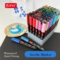 JUPAI Colors Acrylic Paint Pens, Large capacity 5g Water-based Ink Permanent Markers for Drawing Manga Arts and Crafts Supplies