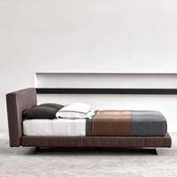 Décoration de chambre à coucher moderne pour couples, lits doubles, tête de lit à dossier souple, design nordique, cadre de lit king size, meubles de chambre à coucher 3
