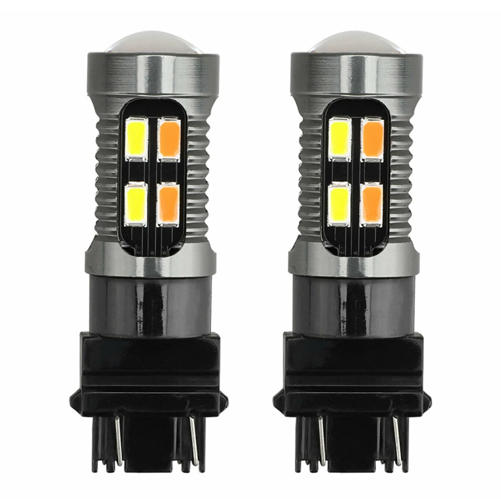 

2X LED Light Dual Color Bulb T25 3157 P27-7W 5630 20SMD Canbus Car Brake Reverse Lamp Turn Signal White B