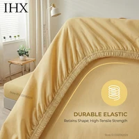 Drap-housse en coton IHX avec bande élastique, protège-matelas pour lit simple, double, king, queen, 140/150/160/180/200, taille personnalisée 5
