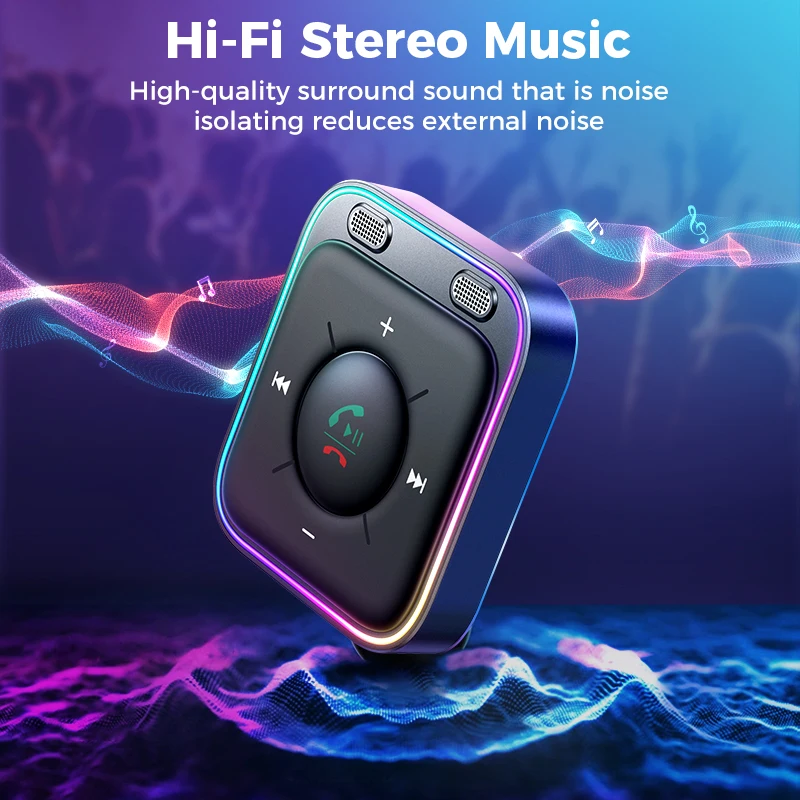 Joyroom-bluetooth 5.3 Aux Car Adapter Dual Mics Cancelamento de Ruído Transmissor Mão Livre Receptor sem Fio Car Audio Stereo Kits - Image 6