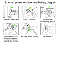 Car TPMS Digital Auto Security Alarm Systems USB TPMS External Tyre Sensors Mini Car Tire Pressure Monitoring System LCD Display - Image 5