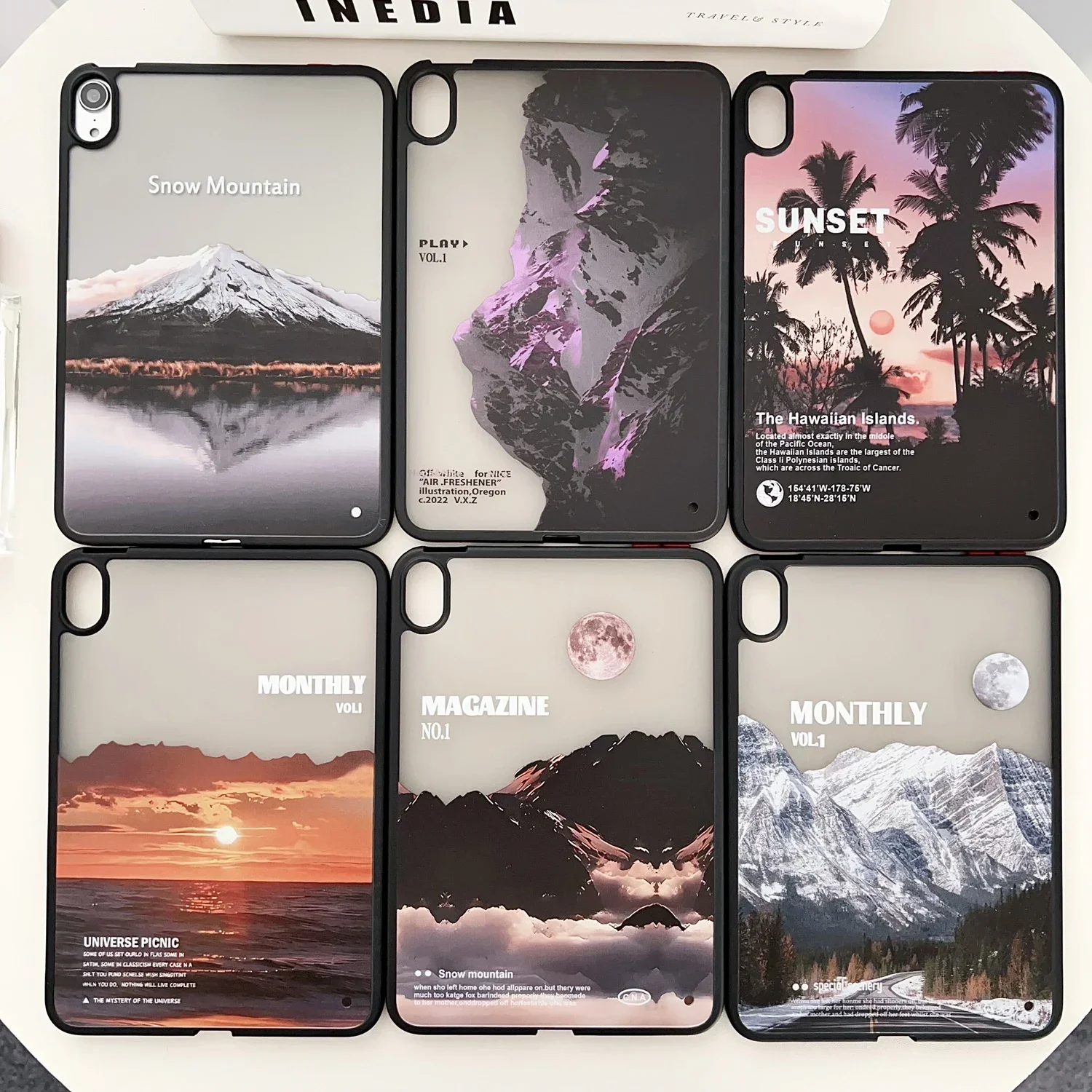 Scenery Pattern Matte Tablet Case Cover