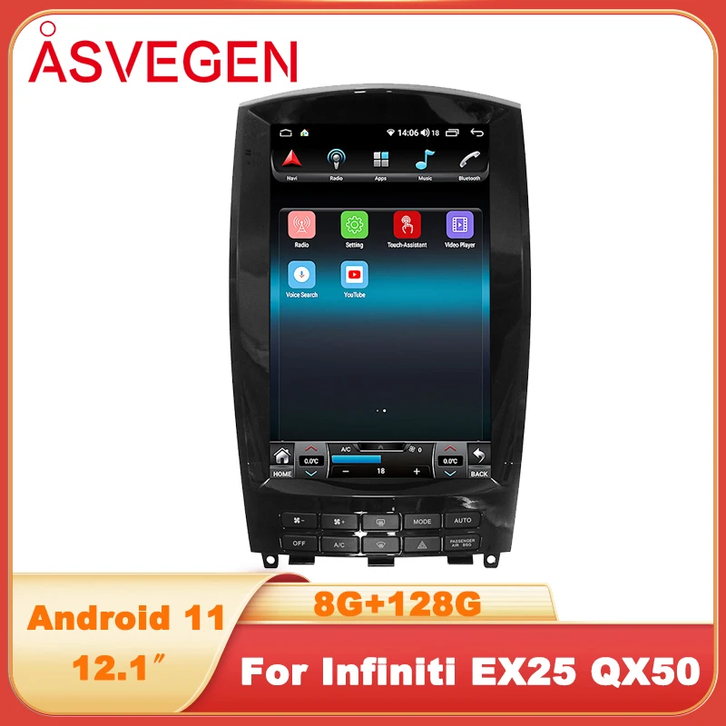 

12.1” Android 11 Car Multimedia Players For Infiniti EX25 EX30 EX35 EX37 QX50 2007-2017 Auto Navigation GPS Stereo Radios