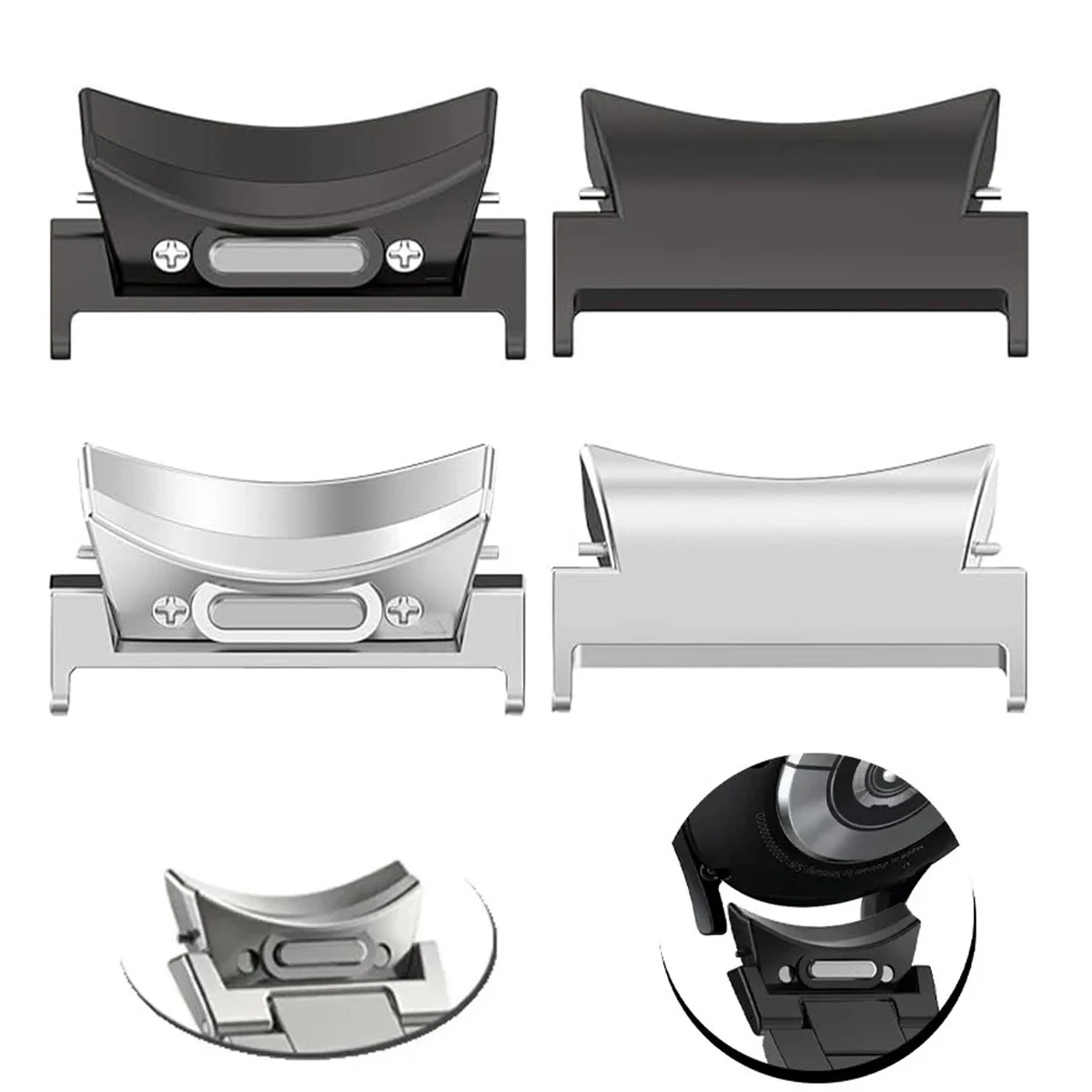 

20mm Strap Connector for Samsung Galaxy Watch 6 5 4 44mm 40mm Watch6 classic 47mm 43mm Stainless Steel Quick Adapter fit Band