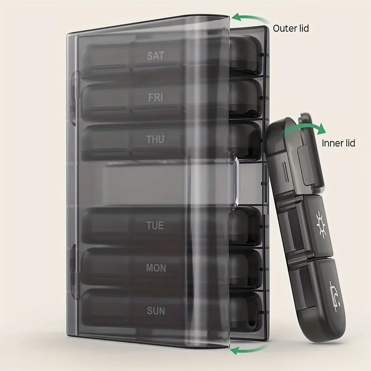 1PC Weekly Pill Box 21 Compartments Large Capacity