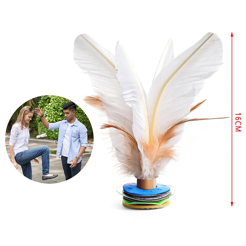Description Picture 3 of itemChina Jianzi Footbal Foot Kick Handwheel Fancy Multicolo Goose Feather Shuttlecock Fitness Entertainment Outdoor Sports Toy Game