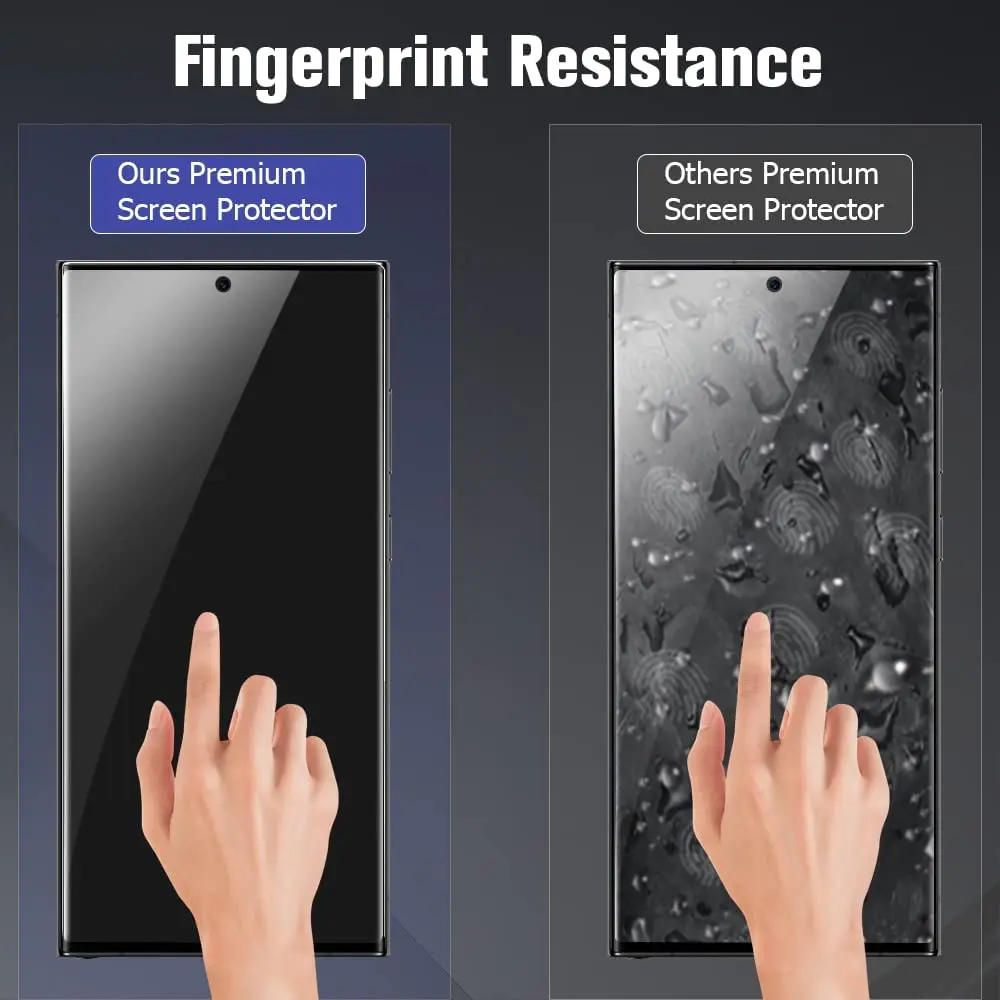2+2]Fingerprint Unlock Tempered Glass Film Shield Screen Protector